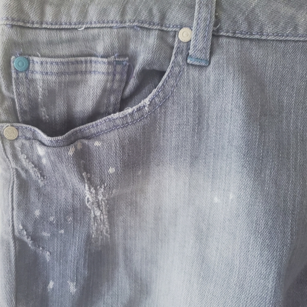 Charlotte Russe Jean Shorts Womens Size 10‎ Distressed Gray Cutoffs Daisy Dukes - Picture 4 of 10